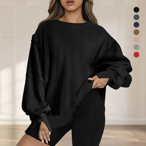 Oversized sweater med lommer til kvinder