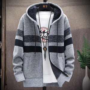 Stribet herresweatshirt
