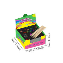 Indlæs billede til gallerivisning 【100 stk/1 sæt】 DIY Rainbow Magic Scratch Paper Art Set
