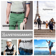 Indlæs billede til gallerivisning Tyverisikret bælte med skjult pengetaske

