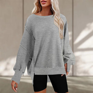 Oversized sweater med lommer til kvinder