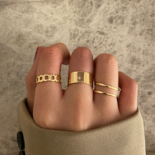 Indlæs billede til gallerivisning Stjerne måne ring sæt

