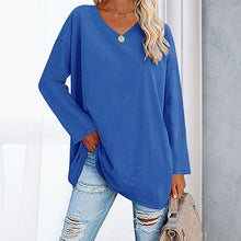 Indlæs billede til gallerivisning Drop Sleeve Bluse med V-udskæring

