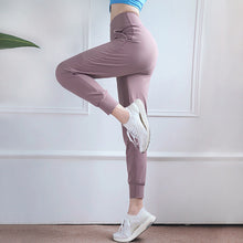 Indlæs billede til gallerivisning Højtaljede slimfit afkortede joggingbukser

