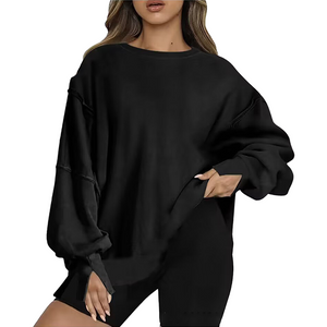 Oversized sweater med lommer til kvinder