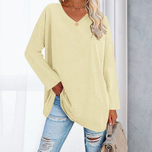 Indlæs billede til gallerivisning Drop Sleeve Bluse med V-udskæring
