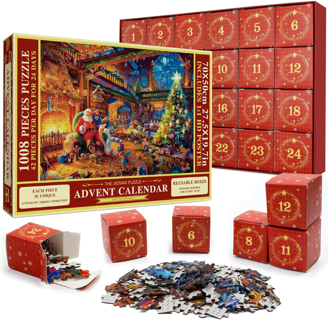 🎅🧩Adventskalender 2023 jule-puslespil🎁