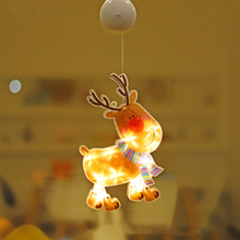 Indlæs billede til gallerivisning Julelys til vindueskarmen med sugekop
