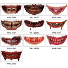 Indlæs billede til gallerivisning Halloween Prank Makeup Temporary Tattoo, 10 Pcs
