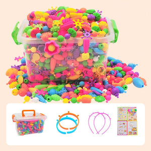 💍Fremstillingssæt til børnesmykker med snapspænde perler