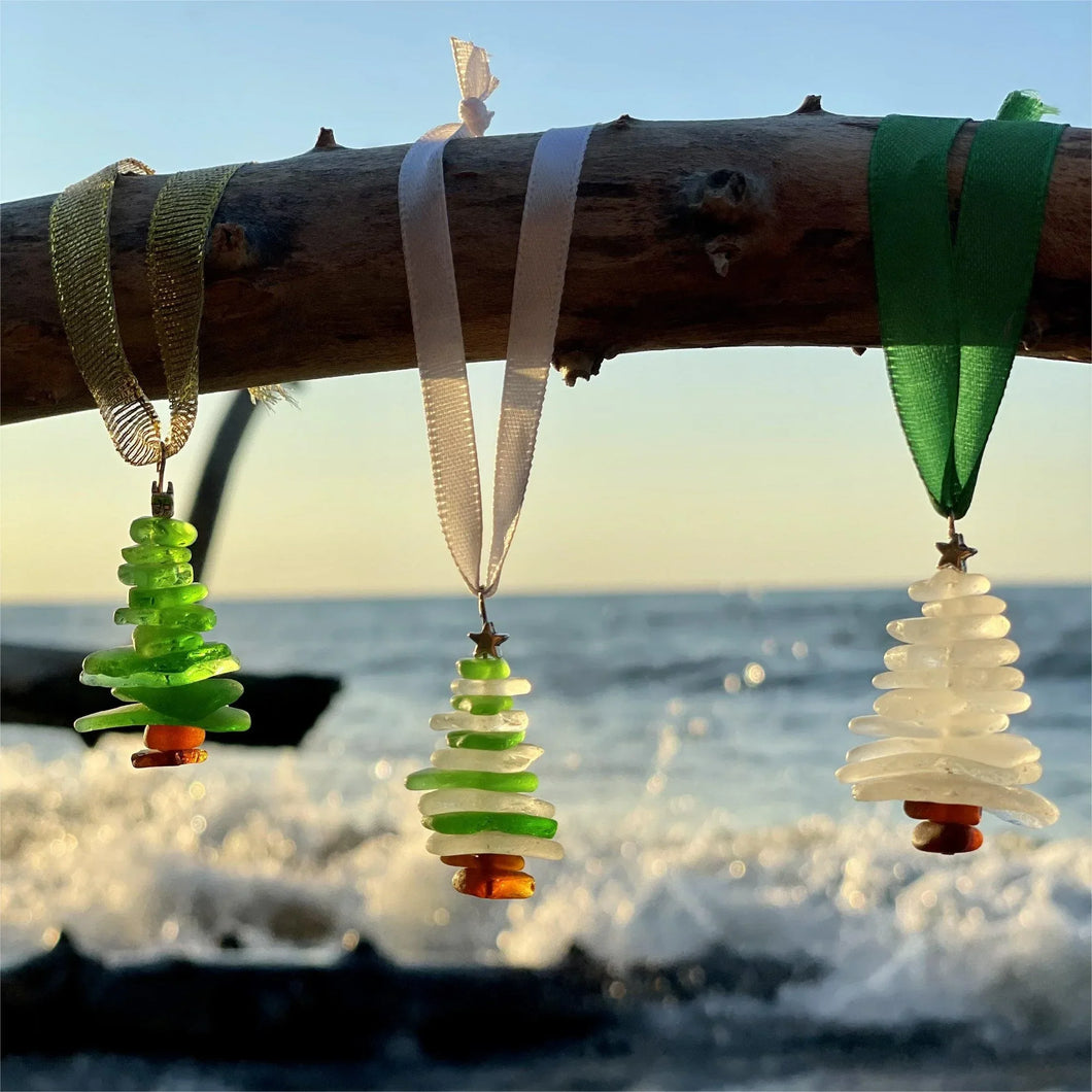 🎄Juletræspynt af søglas fra Erie-søen