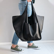 Indlæs billede til gallerivisning Kvinder Oversize Weekender læder håndtasker
