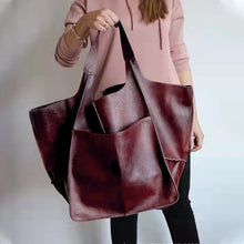 Indlæs billede til gallerivisning Kvinder Oversize Weekender læder håndtasker
