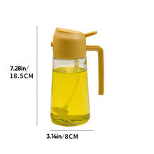 Indlæs billede til gallerivisning 2 i 1 oliesprøjteflaske og dispenser i glas
