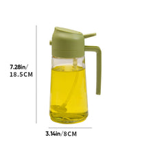 Indlæs billede til gallerivisning 2 i 1 oliesprøjteflaske og dispenser i glas
