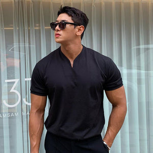Kortærmet fitness T-shirt med korte ærmer