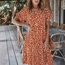 Indlæs billede til gallerivisning Prikmønstret Kjole med Pjuskærmer
