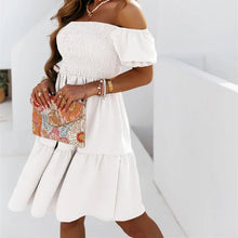 Indlæs billede til gallerivisning Rygløs en-skulder kjole
