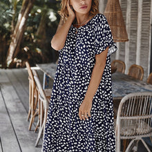 Indlæs billede til gallerivisning Prikmønstret Kjole med Pjuskærmer
