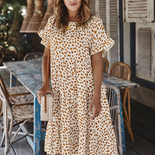 Indlæs billede til gallerivisning Prikmønstret Kjole med Pjuskærmer
