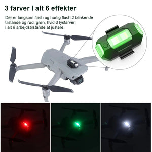 4 farver LED flystroboskoplys og USB-opladning