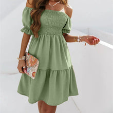 Indlæs billede til gallerivisning Rygløs en-skulder kjole
