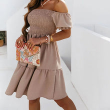 Indlæs billede til gallerivisning Rygløs en-skulder kjole
