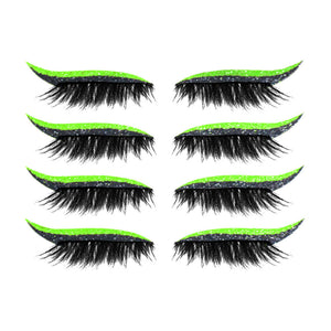 Genanvendelige eyeliner og øjenvippeklistermærker (4 par)
