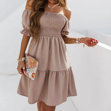 Indlæs billede til gallerivisning Rygløs en-skulder kjole
