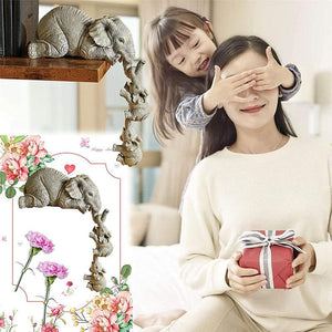 Elefant siddende håndmalede figurer
