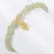 Indlæs billede til gallerivisning Hetian Jade guldbladsarmbånd
