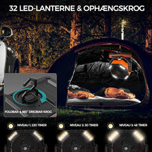 Indlæs billede til gallerivisning Camping blæser med LED lys
