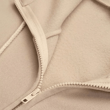 Indlæs billede til gallerivisning Lynlås Hooded Long Plus Fleece Sweatshirt
