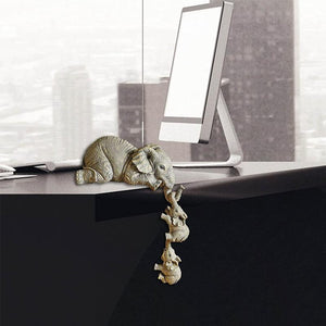 Elefant siddende håndmalede figurer