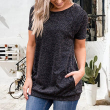 Indlæs billede til gallerivisning Rund hals med korte manchetter
