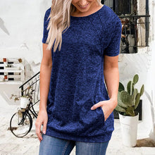 Indlæs billede til gallerivisning Rund hals med korte manchetter
