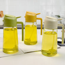 Indlæs billede til gallerivisning 2 i 1 oliesprøjteflaske og dispenser i glas
