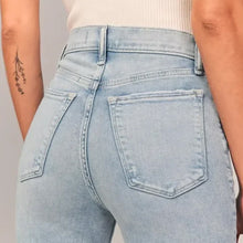 Indlæs billede til gallerivisning Højtaljede strækbare jeans med brede ben
