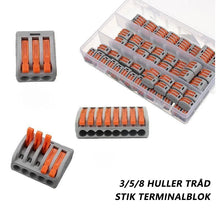 Indlæs billede til gallerivisning Universal Wire Connector Terminal Block til hurtig ledningsføring
