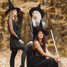 Indlæs billede til gallerivisning Halloweenfest kostumetilbehør med hængende heksehatte
