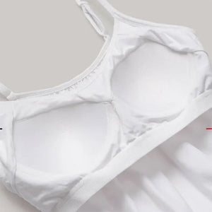 Løstsiddende tanktop med indbygget BH