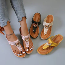 Indlæs billede til gallerivisning Sommer Dame flip flops med tykke kiler
