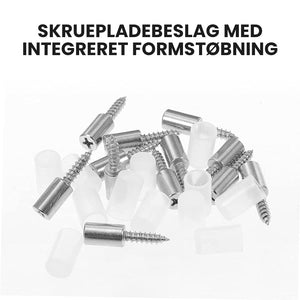 Laminatstøttende skruebeslag til skabe