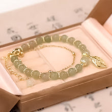 Indlæs billede til gallerivisning Hetian Jade guldbladsarmbånd
