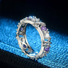 Indlæs billede til gallerivisning Forgyldt Dichroic Indlagt Zirkon Ring
