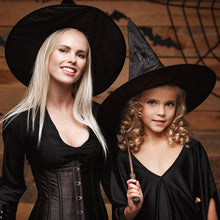 Indlæs billede til gallerivisning Halloweenfest kostumetilbehør med hængende heksehatte
