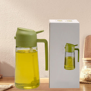 2 i 1 oliesprøjteflaske og dispenser i glas