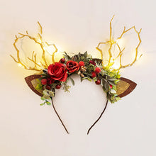 Indlæs billede til gallerivisning Julerensdyrspandebånd med blomster
