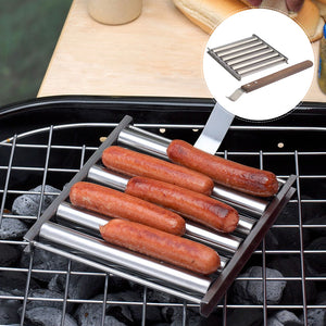 Rullende grillredskab til pølser