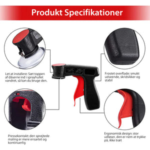 Bærbart håndtag spray maling hoved